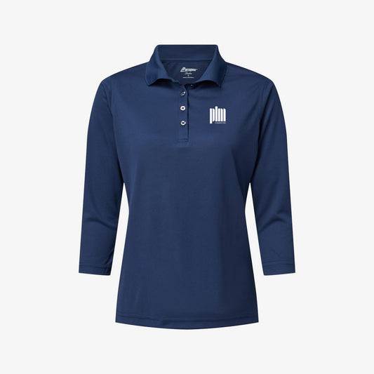 PLM Women's Three-Quarter Sleeve Polo